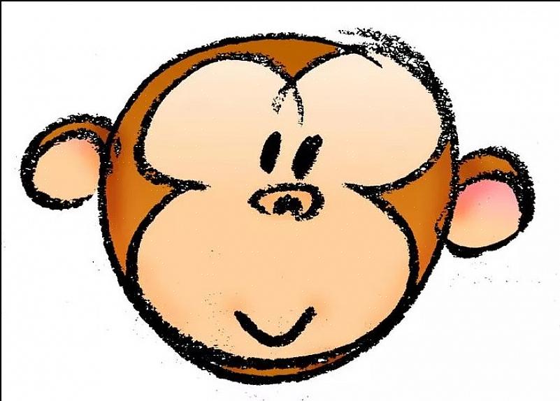 Você deve ter um rosto alegre de macaco de desenho animado sorrindo para você