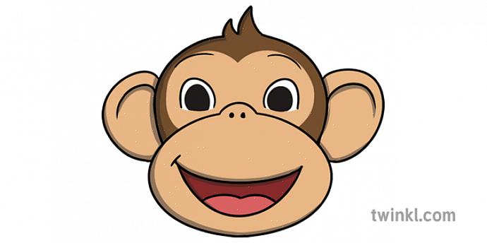 Desenhar um rosto de macaco de desenho animado é bem simples