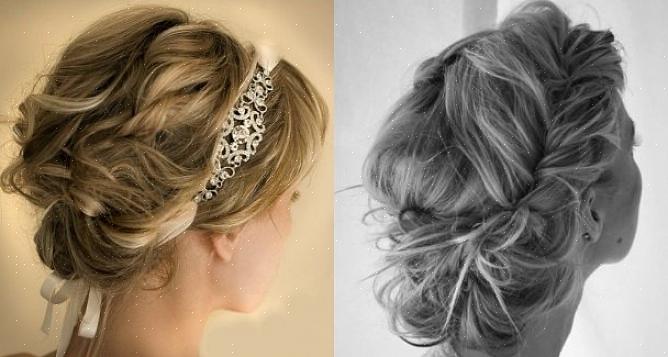 Como você cria um look clássico com um updo encaracolado